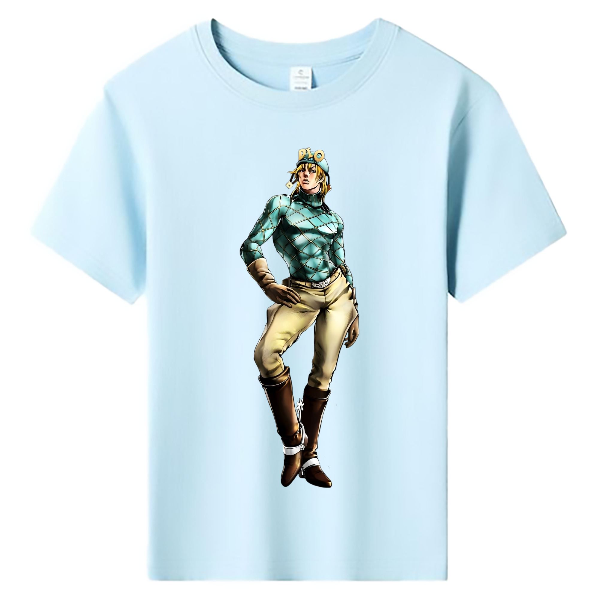 （画像用） ジョジョの奇妙な冒険 ディオ?ブランドー JoJo's Bizarre Adventure Dio Brando 綿100％キッズTシャツ（フロントプリント）